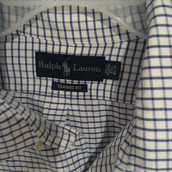 Mens button down by Ralph Lauren size 17.5 34/35 - Picture 3 of 3